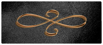 DNSEMP-L-601-CP-SH-BK Copper Scroll Shimmer Black